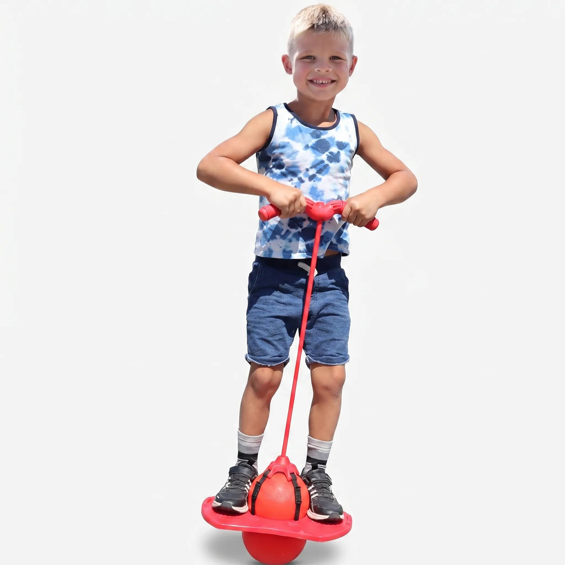Bouncing Ball with   Handle - Kids Outdoor Jumping Ball Toy