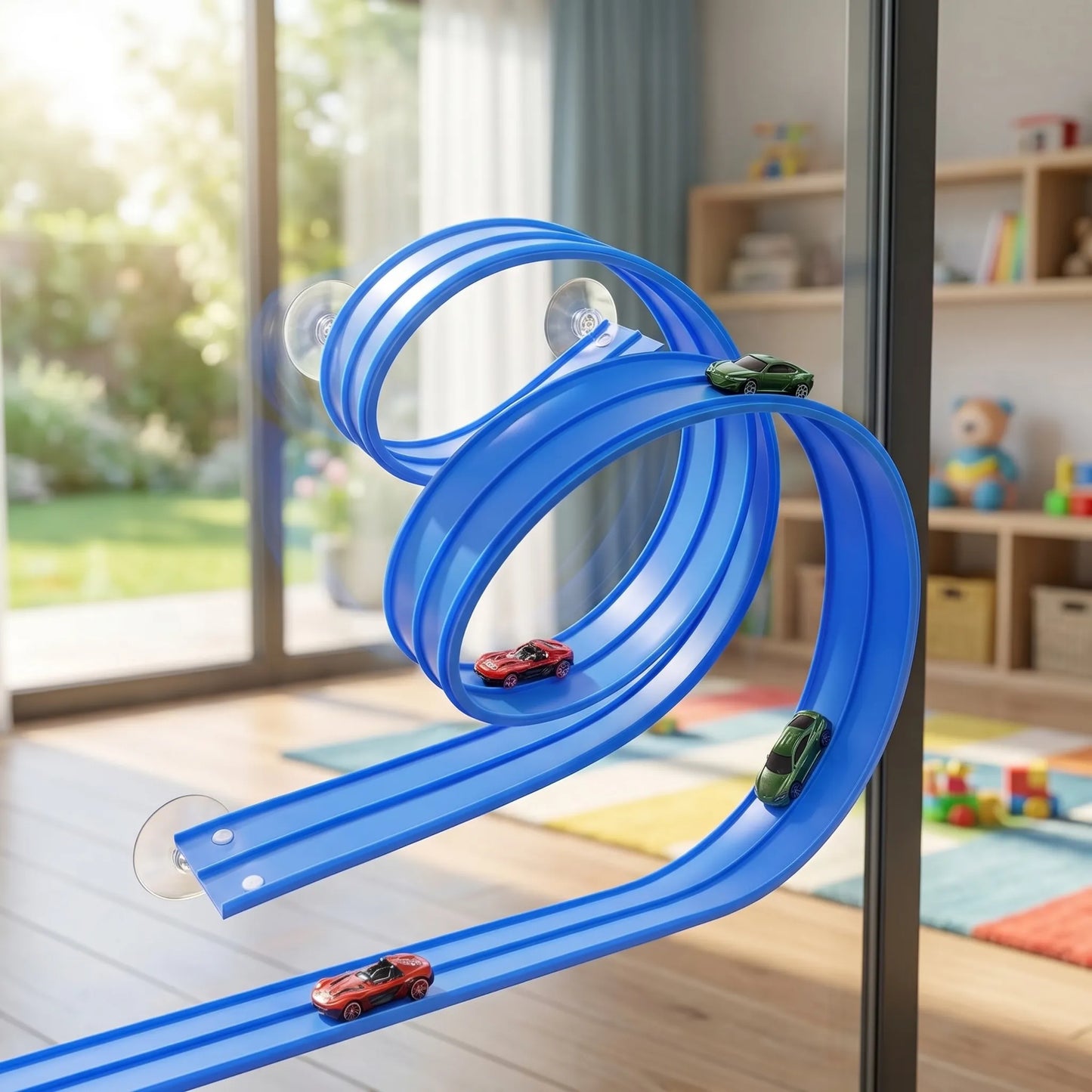 Buigbare Racebaan Set met 4 Speelauto’s – Creatieve Race Track voor Kinderen