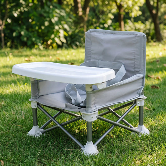 Campingstoel Kinderen | Lichte Opvouwbare Kinderstoel | Grijs of Roze