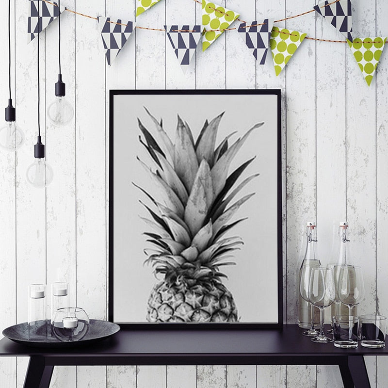 Canvas Schilderij Ananas | Wanddecoratie met Quote | Kinderkamer en Woonkamer