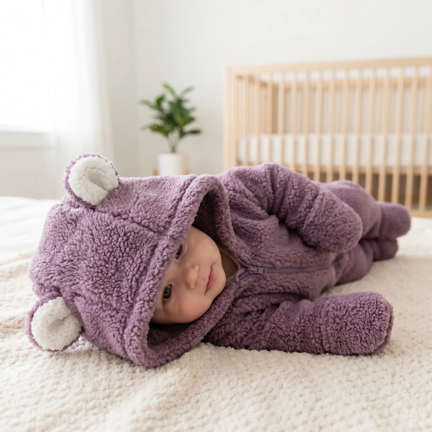 Dieren Onesie - Fleece Beer Baby Jumpsuit