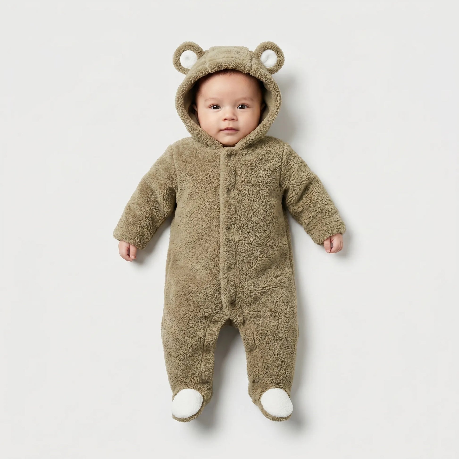 Dieren Onesie - Fleece Beer Baby Jumpsuit