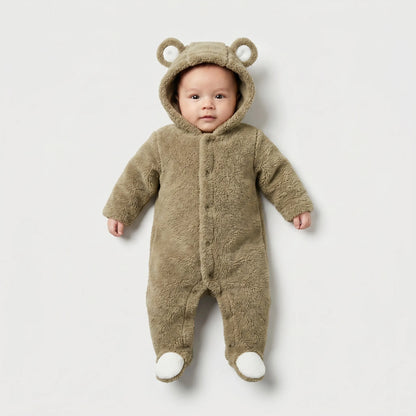 Dieren Onesie - Fleece Beer Baby Jumpsuit