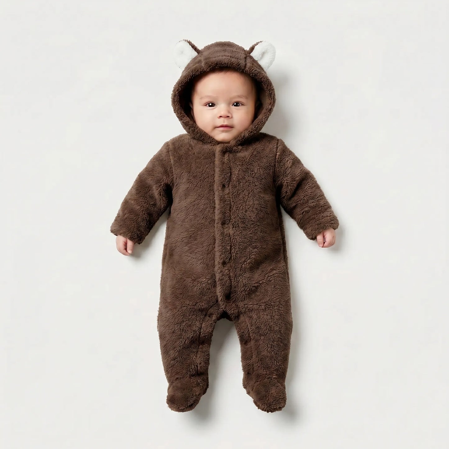 Dieren Onesie - Fleece Beer Baby Jumpsuit