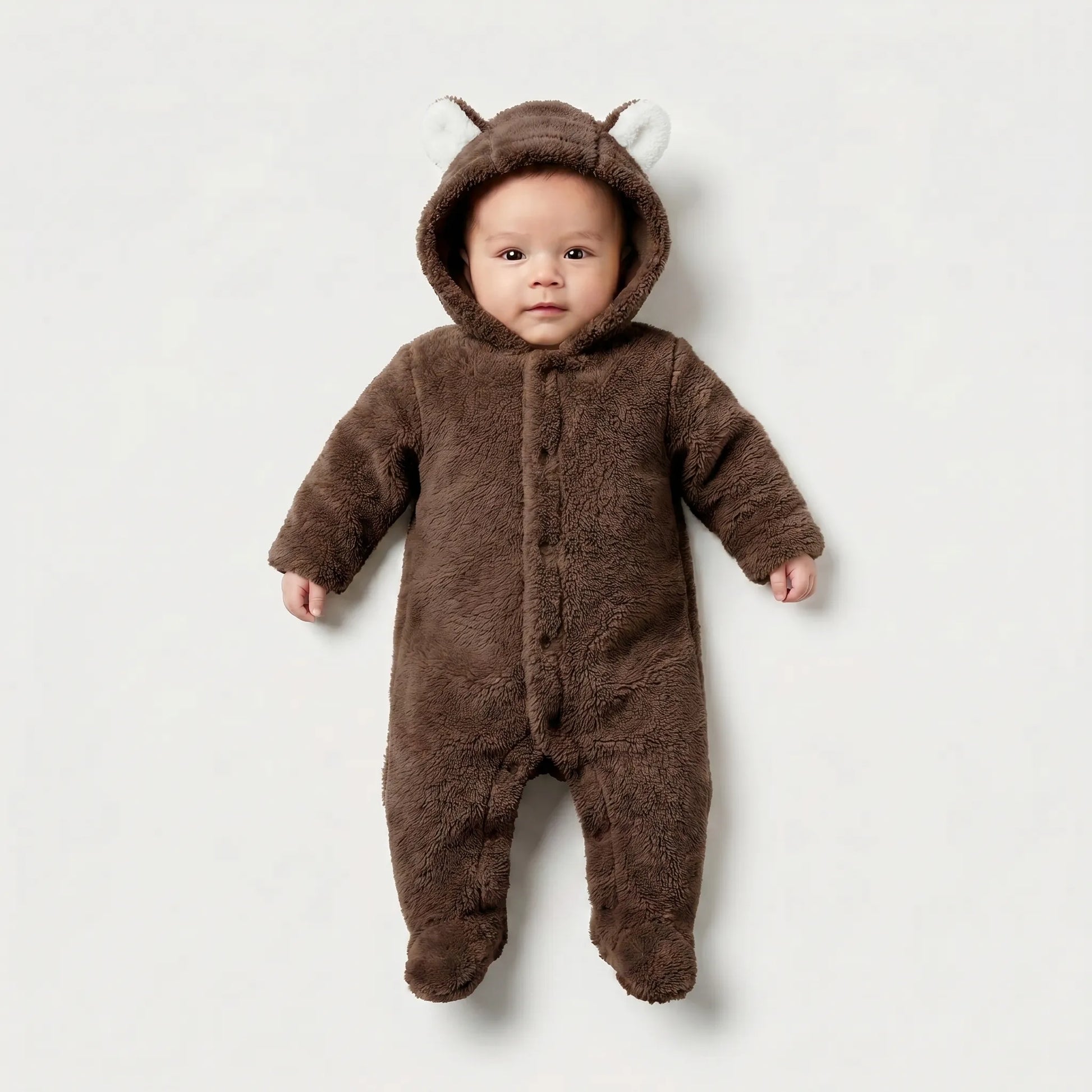 Dieren Onesie - Fleece Beer Baby Jumpsuit