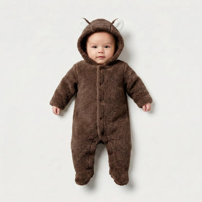 Dieren Onesie - Fleece Beer Baby Jumpsuit