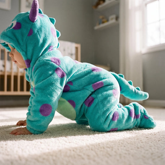 Dieren Onesie Baby | Flanellen Boxpak met Drukknoopsluiting | Maat 70 tot 120