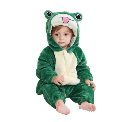 Dieren Onesie Baby | Flanellen Boxpak met Drukknoopsluiting | Maat 70 tot 120