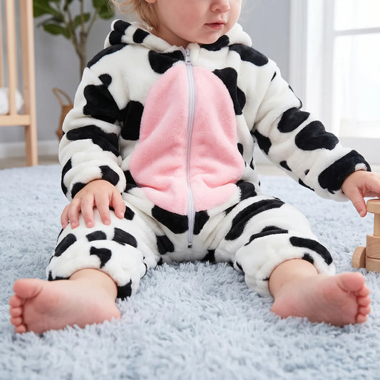 Dieren Onesie Kind | Warme Flanellen Pyjama met Zeventien Dieren | Maat 70 tot 120
