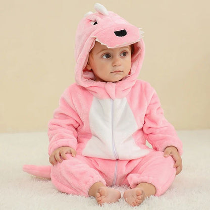 Dieren Onesie Kind | Warme Flanellen Pyjama met Zeventien Dieren | Maat 70 tot 120