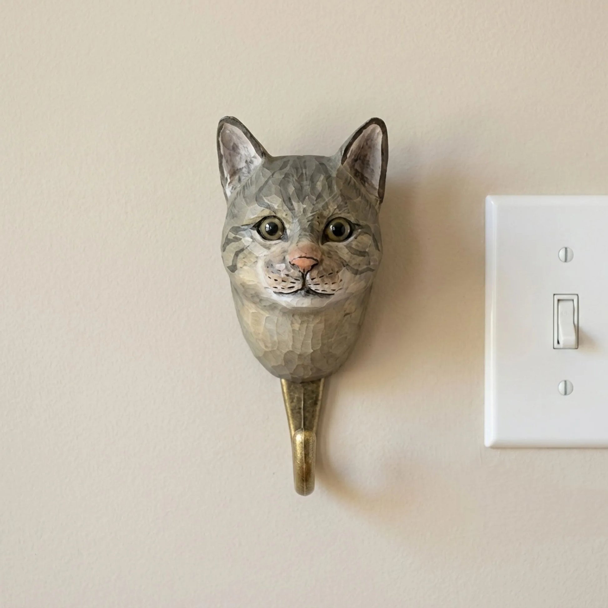 Dieren Wandhaak – Decoratieve Kattenkop Wandhaak
