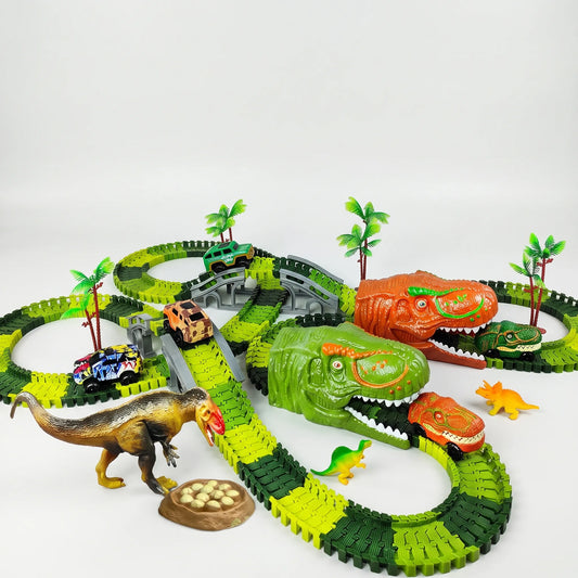 Dinosaurus Racebaan Set – Autobaan Speelset Voor Kinderen