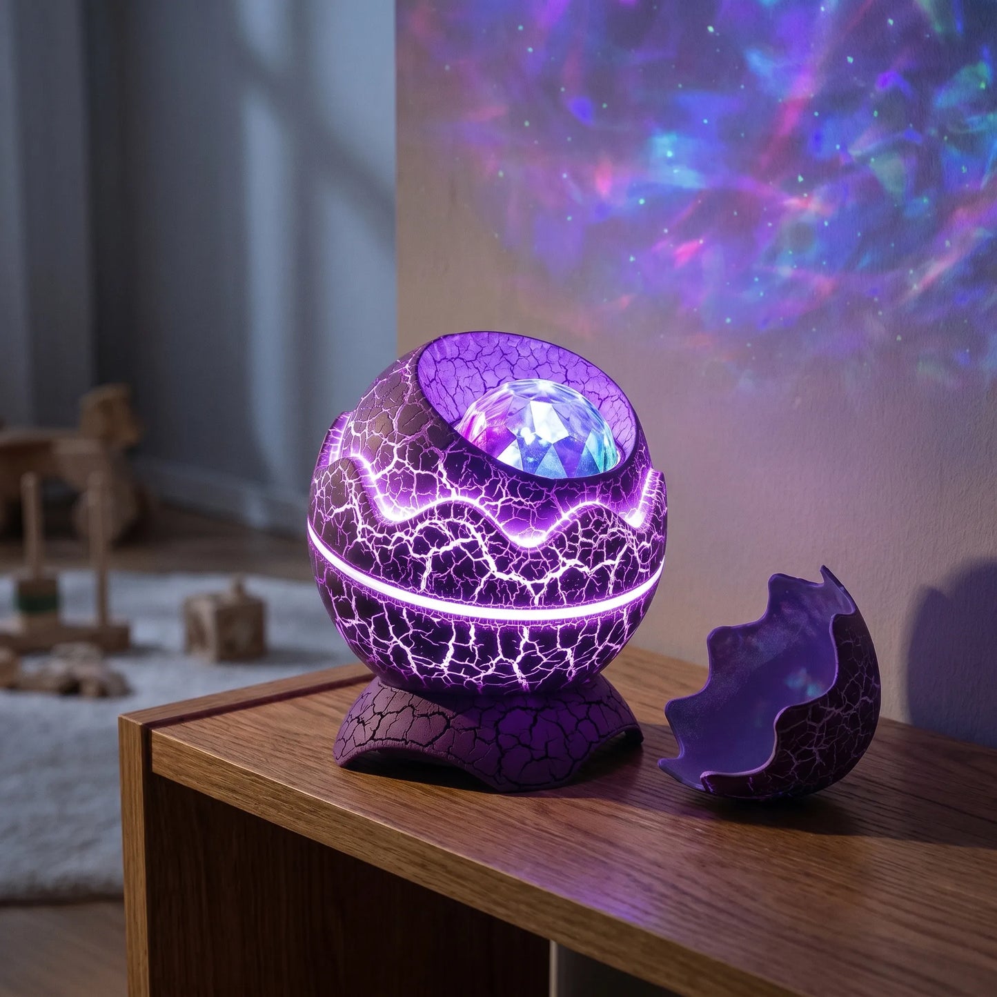 Dinosaurusei Nachtlamp - Galaxy Projectorlamp Voor Kinderen