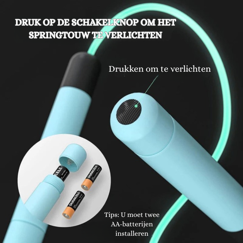 Lichtgevende Springtouw – LED Glow-in-the-Dark Springtouw