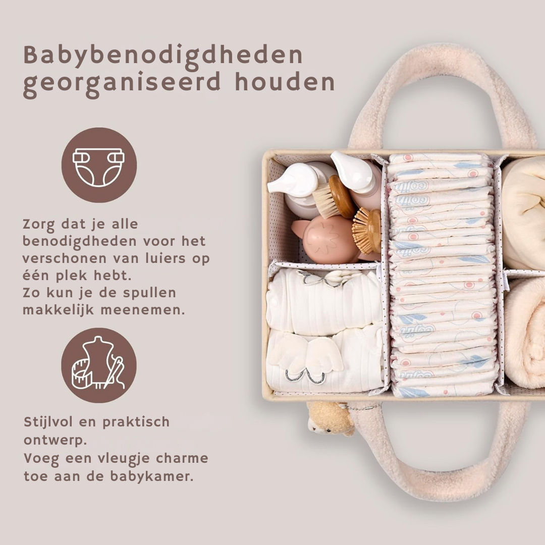 Baby Luier Caddy Organizer – Pluche Opbergcaddy Voor De Babykamer