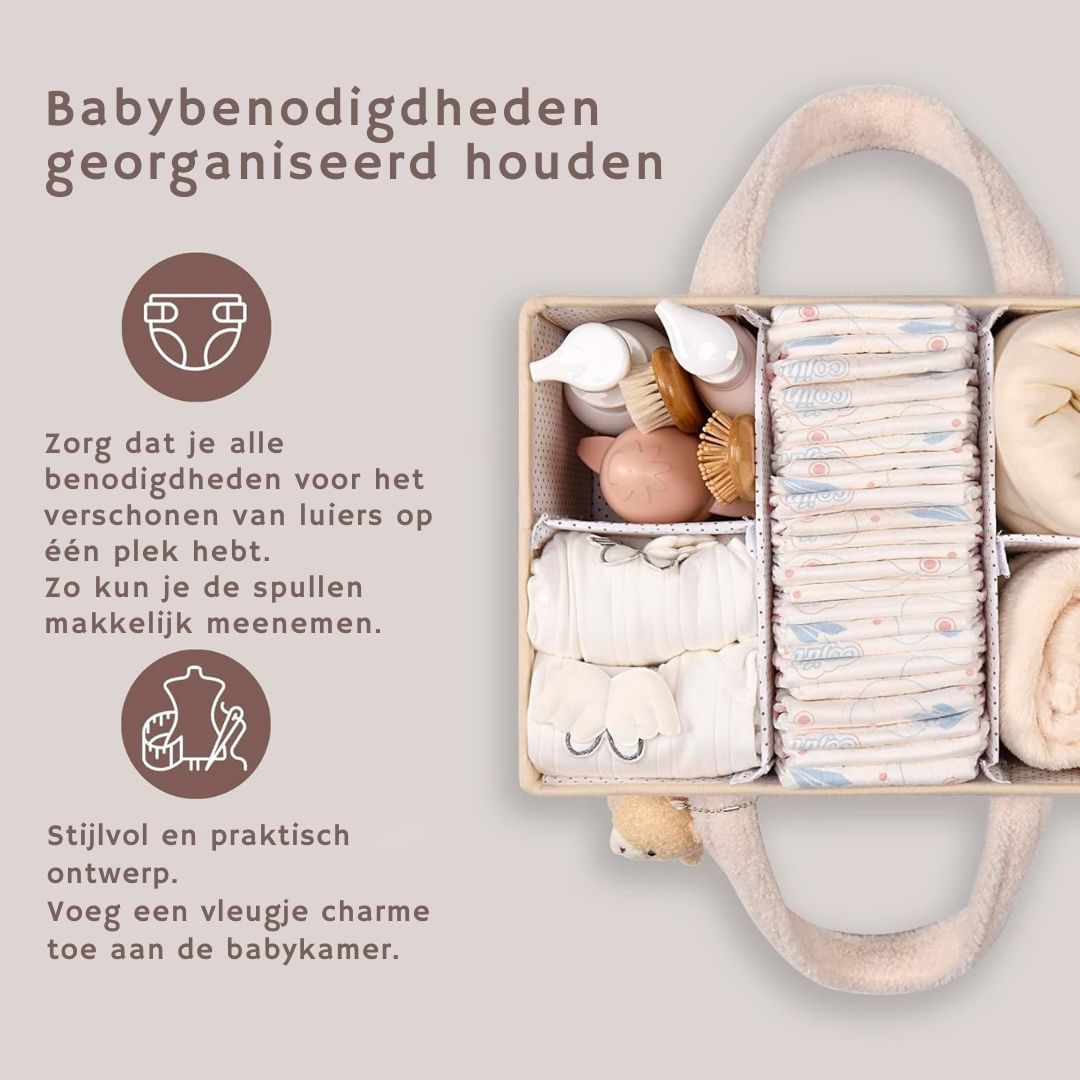 Baby Luier Caddy Organizer – Pluche Opbergcaddy Voor De Babykamer