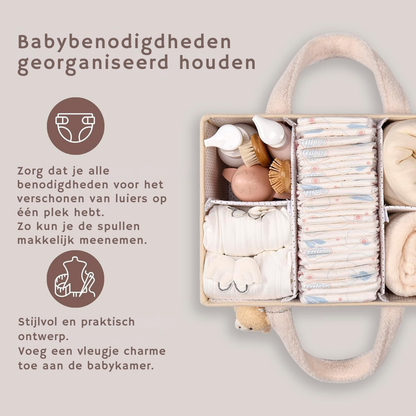 Baby Luier Caddy Organizer – Pluche Opbergcaddy Voor De Babykamer