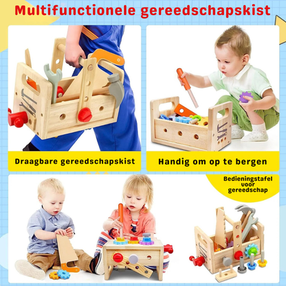 Montessori Houten Gereedschapskist – Gereedschap Speelset Voor Kinderen