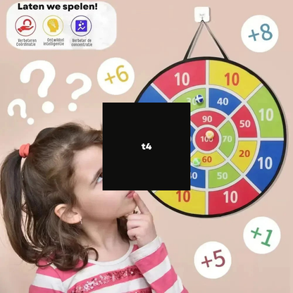 Dartbord Met Kleefballen – Opvouwbare Dartbordset Voor Kinderen