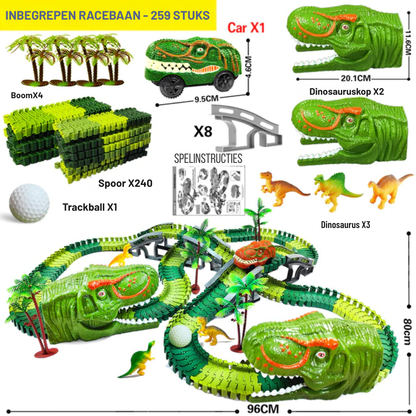 Dinosaurus Racebaan Set – Autobaan Speelset Voor Kinderen