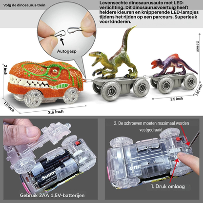 Dinosaurus Racebaan Set – Autobaan Speelset Voor Kinderen