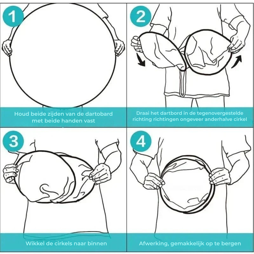 Dartbord Met Kleefballen – Opvouwbare Dartbordset Voor Kinderen
