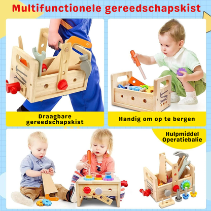Houten Werkbank Speelgoed – Montessori Gereedschapsbank Set Voor Peuters