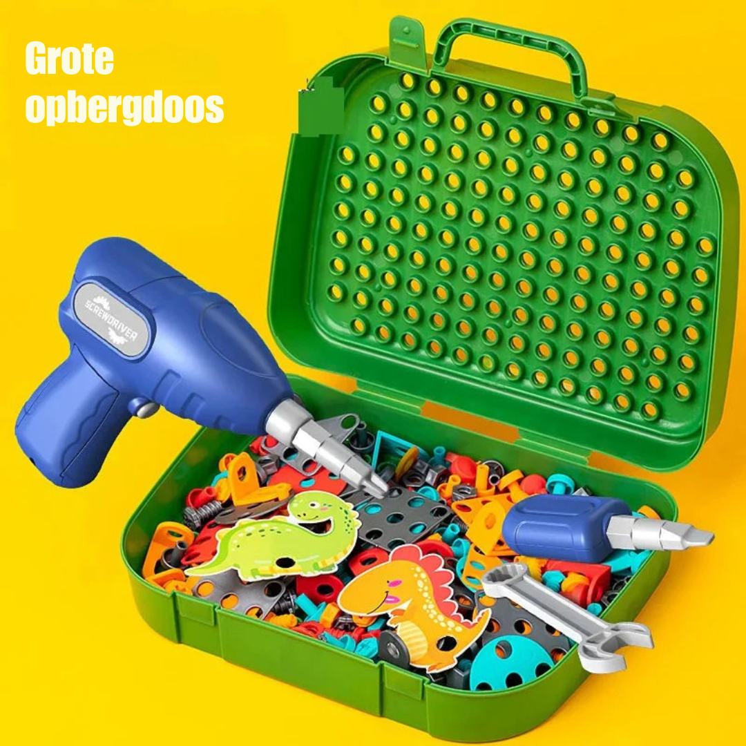 Montessori Elektrische Boorset – Bouwgereedschap Speelset Voor Kleine Ingenieurs