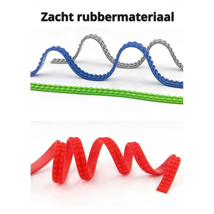 Flexibele Speelgoed Bouwsteenstrip – Siliconen Bouwtape Voor Kinderen