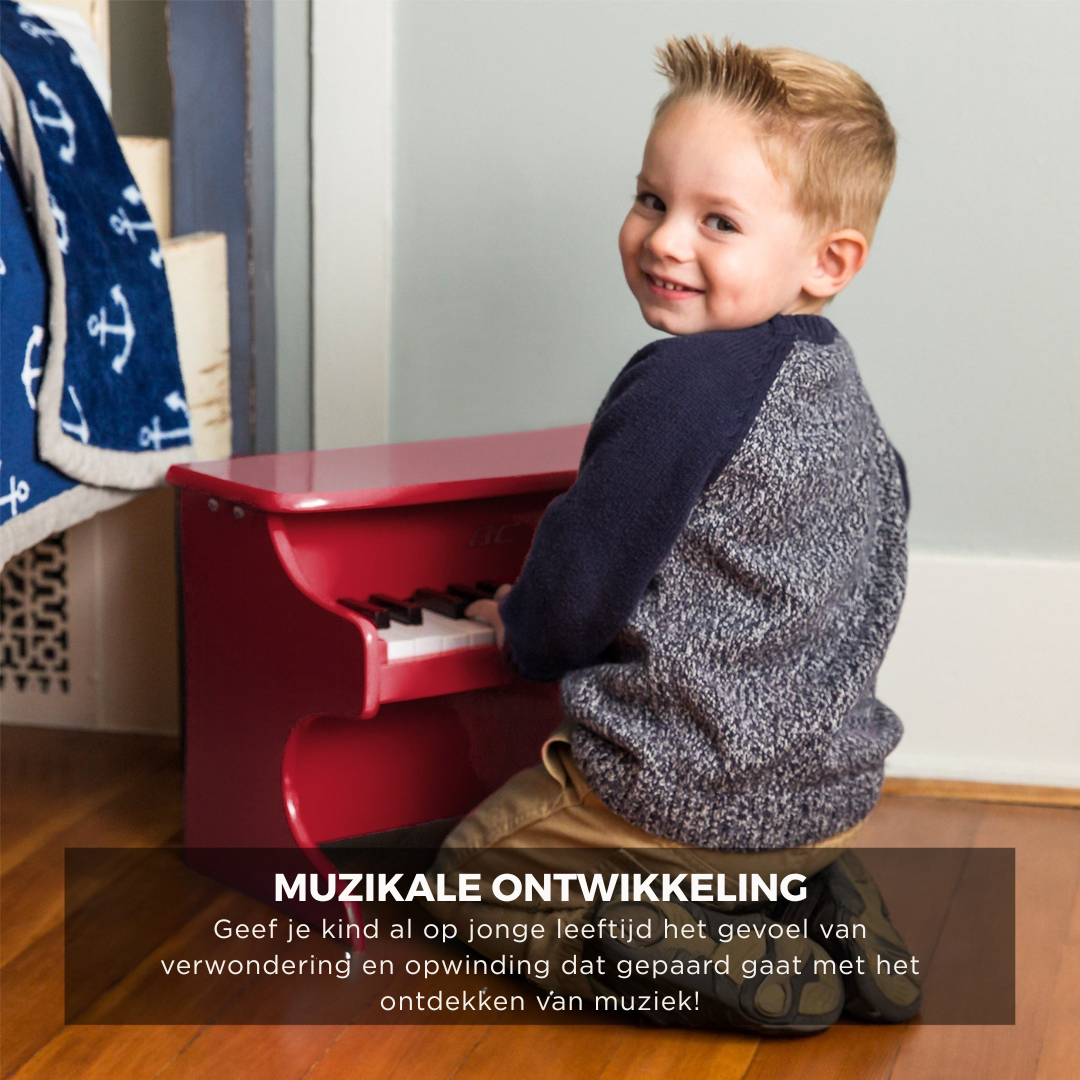 Houten Kinderpiano - Speelgoed Piano met 25 Toetsen en Muziekboek