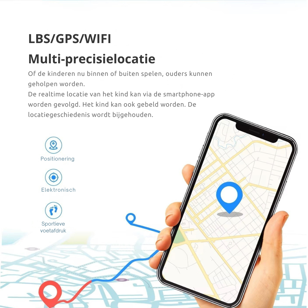 GPS Smartwatch Kinderen - 4G Horloge met Videobellen en SOS Knop