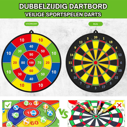 Groot Klittenband Dartbord - Educatief Dartspel Kinderen met Ballen