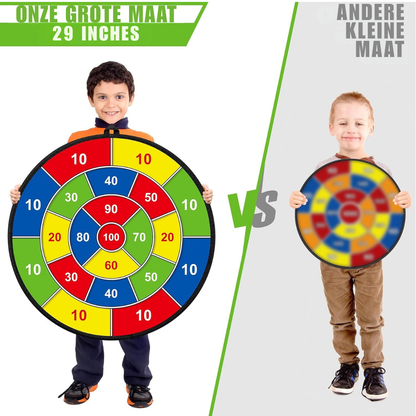 Groot Klittenband Dartbord - Educatief Dartspel Kinderen met Ballen