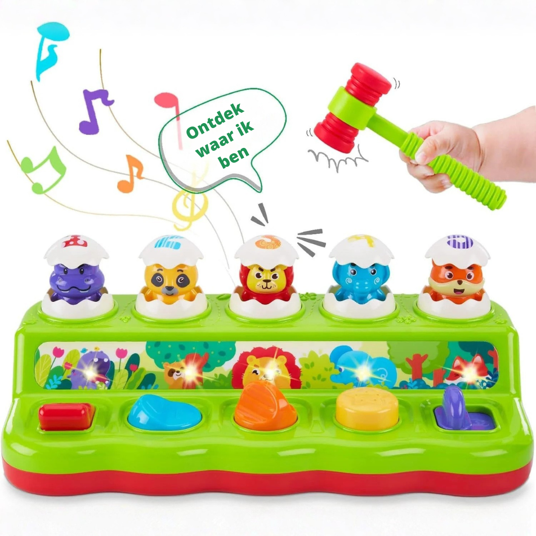 Dierenslaanspeelgoed – Whack-a-Dier Pop-up Spel Met Muziek