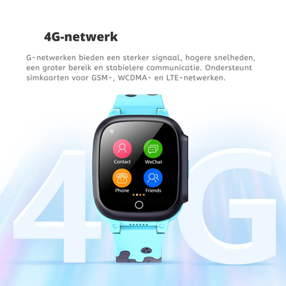 GPS Smartwatch Kinderen - 4G Horloge met Videobellen en SOS Knop
