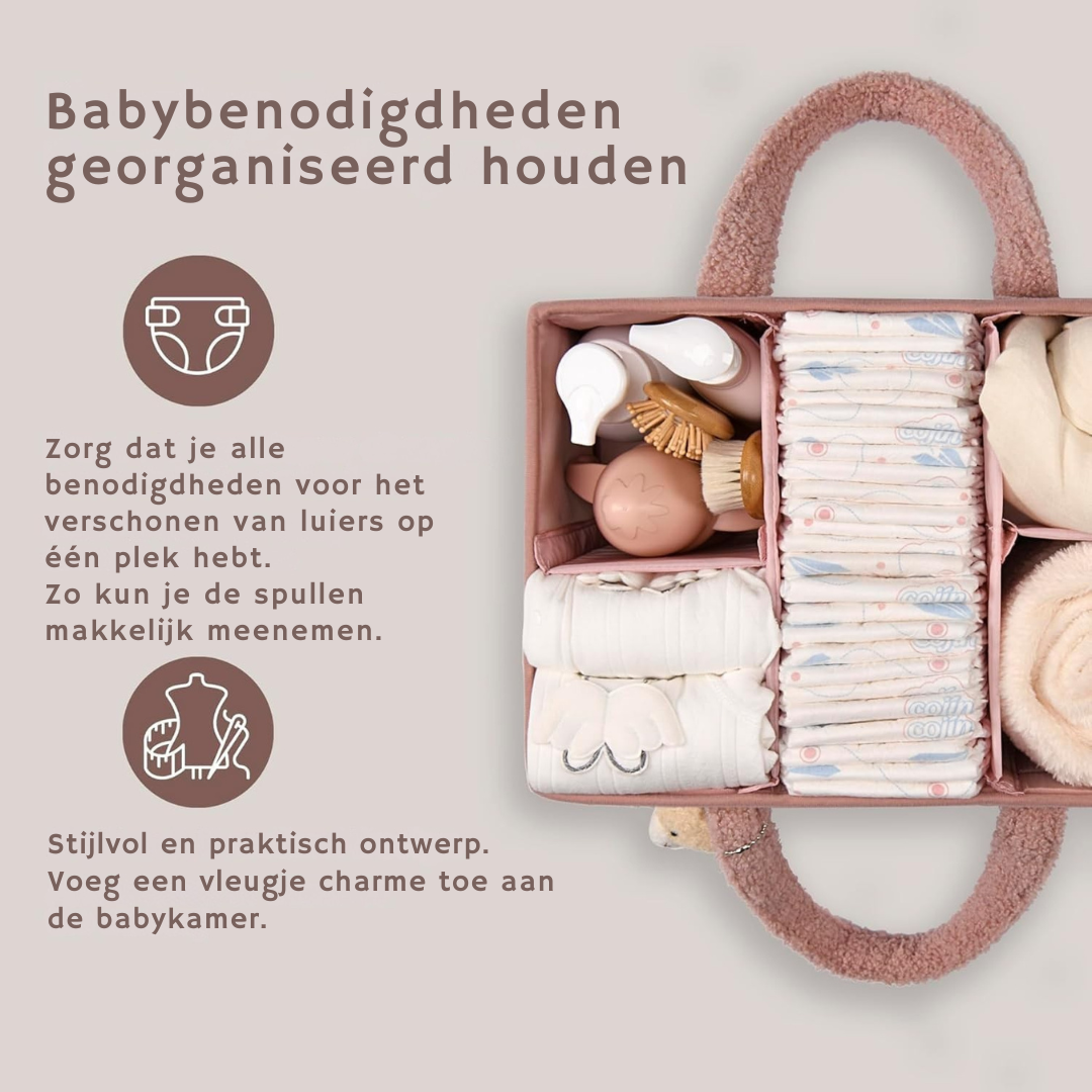 Baby Luier Caddy Organizer – Pluche Opbergcaddy Voor De Babykamer
