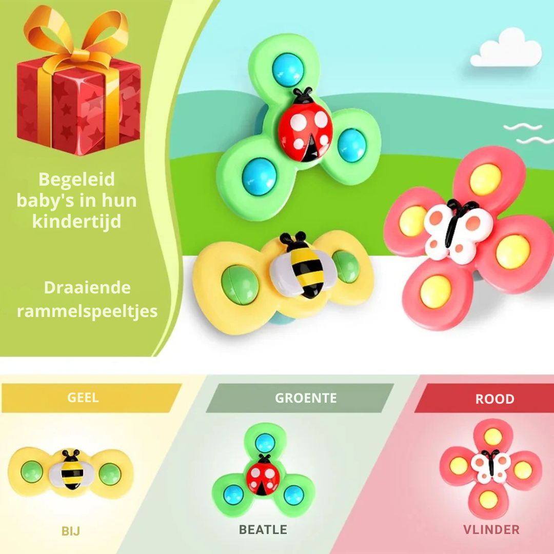 Baby Zintuiglijke Spinners – Zuignap Fidget Spinner Speelgoed