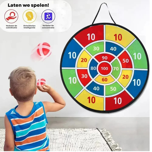 Dartbord Met Kleefballen – Opvouwbare Dartbordset Voor Kinderen