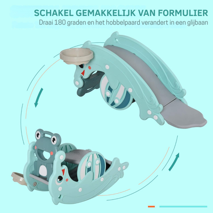 3-in-1 Baby Schommel- en Glijbaanset – Multifunctionele Indoor Speelset Voor Peuters