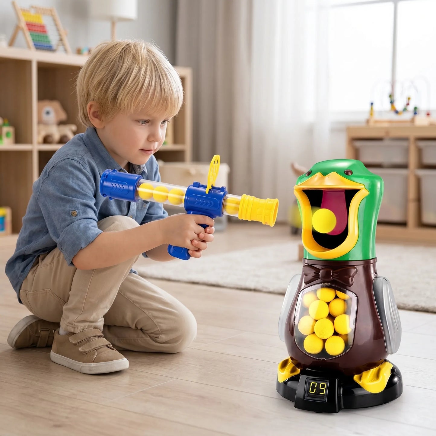 Eend Schietspel - Voerspel voor een Hongerige Eend voor Kinderen