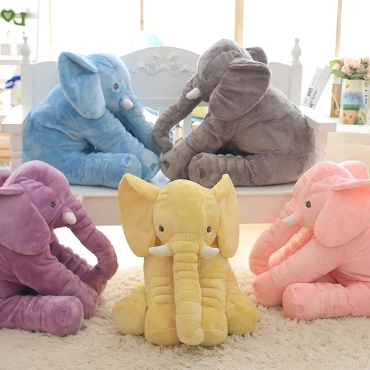 Elephant Cuddle Pillow - Soft Baby Animal   Pillow