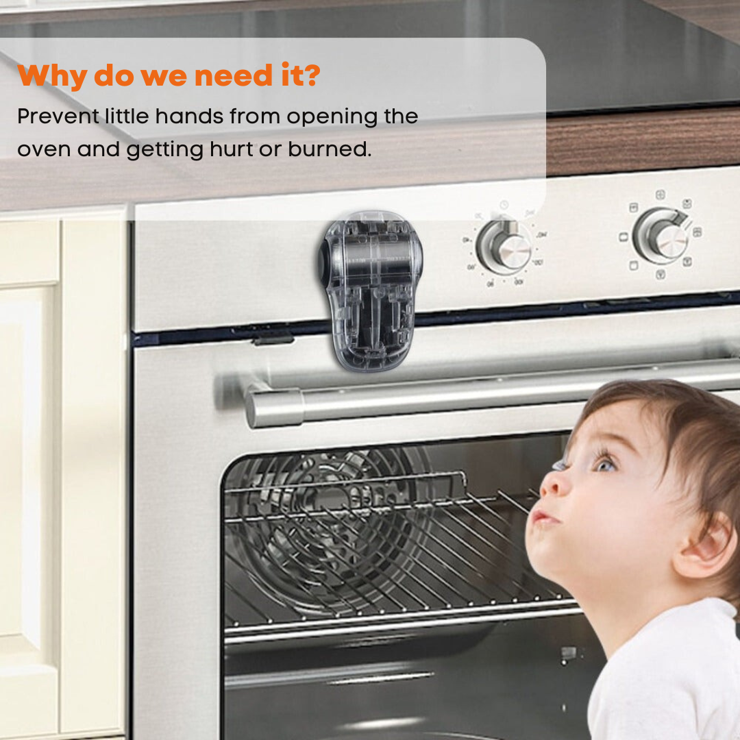 Cerradura para Horno con Seguridad Infantil | Cerradura Segura para Horno sin Taladrar | Pack de 2 Unidades