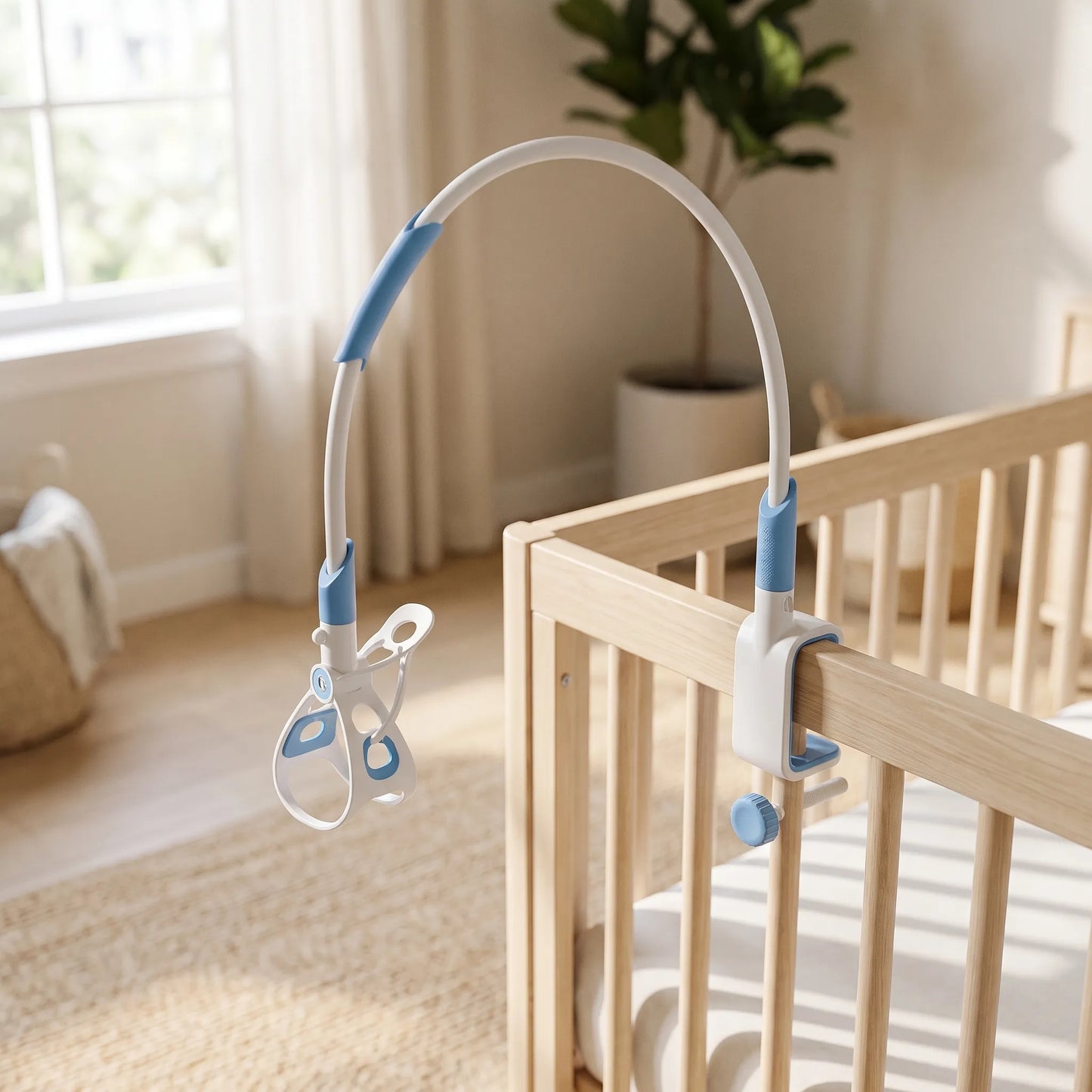 Flexibele Babyfleshouder – Handsfree Zwanenhals Fleshouder