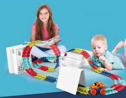 Flexibele Racebaan Kinderen | Buigbare Autobaan Montessori | 46 tot 184 Delen