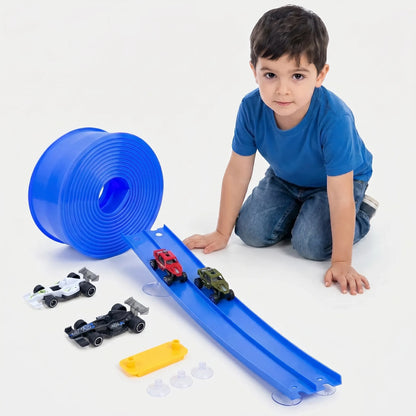 Flexibele Racebaan Speelset met 4 Auto’s – Buigbare Speelgoed Autobaan voor Kinderen