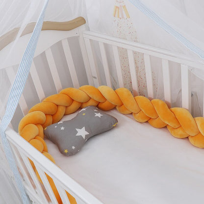 Gevlochten Bedslang Baby | Zachte Bedomranding voor Babybed en Box | 1 tot 3 Meter