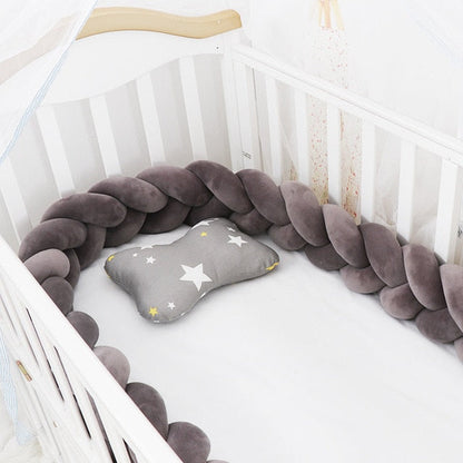 Gevlochten Bedslang Baby | Zachte Bedomranding voor Babybed en Box | 1 tot 3 Meter