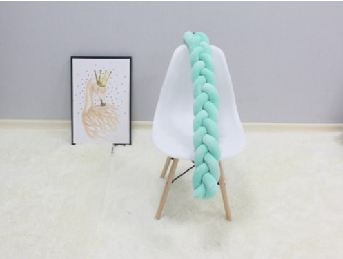 Gevlochten Bedslang Baby | Zachte Bedomranding voor Babybed en Box | 1 tot 3 Meter