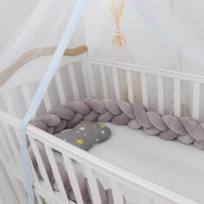Gevlochten Bedslang Baby | Zachte Bedomranding voor Babybed en Box | 1 tot 3 Meter