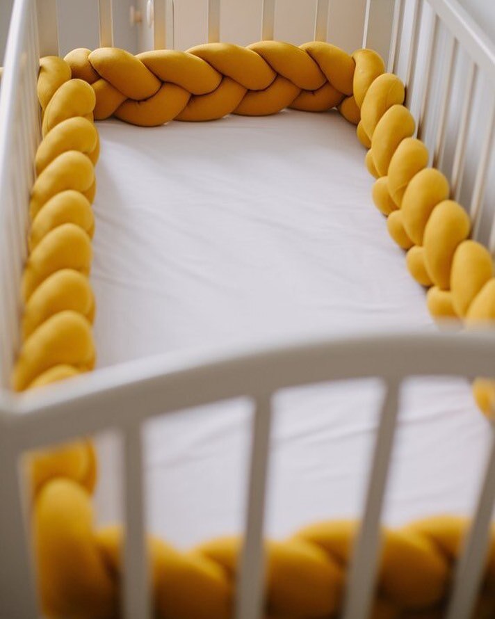 Gevlochten Bedslang Baby | Zachte Bedomranding voor Babybed en Box | 1 tot 3 Meter